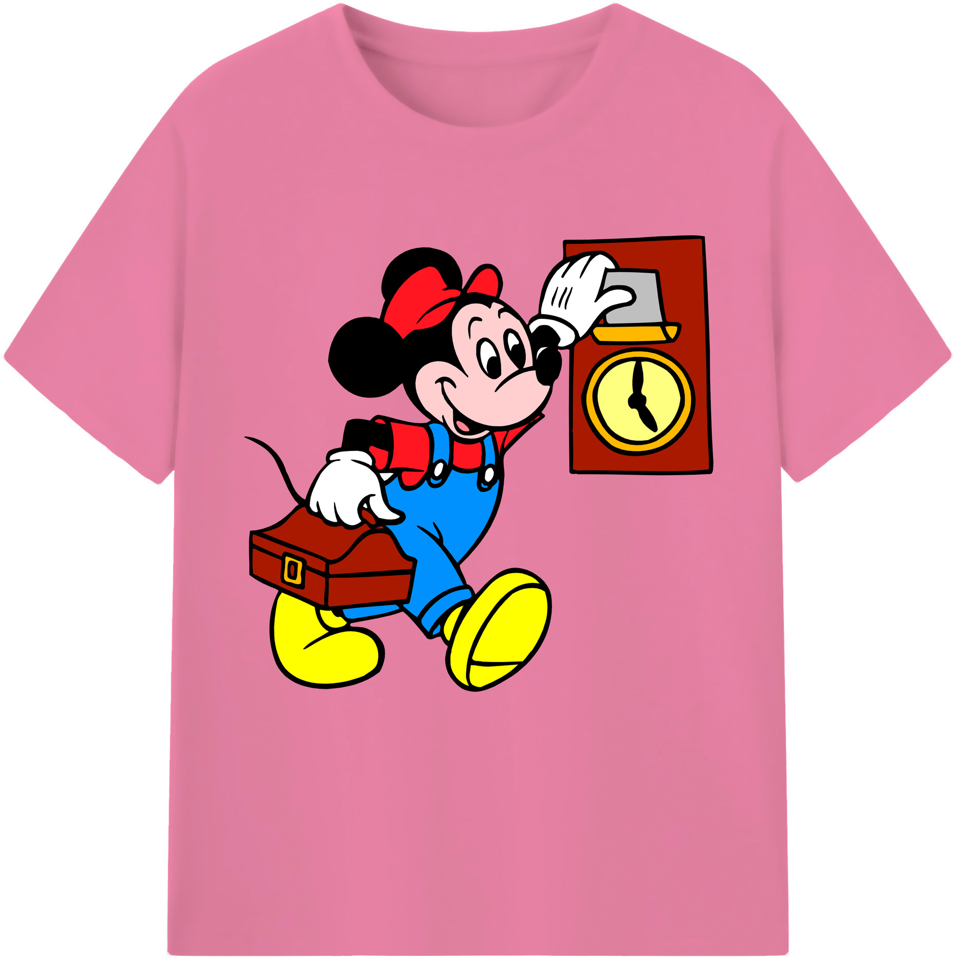 （画像用） ミッキーマウス Mickey Mouse 綿100％半袖Tシャツ（フロントプリント）